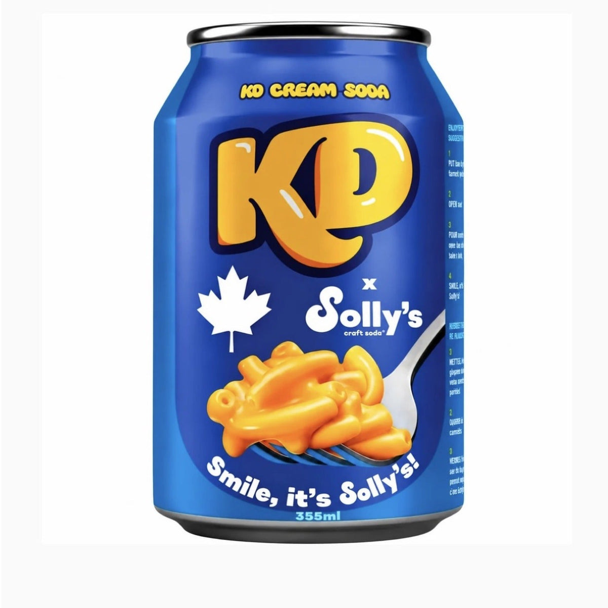 KD x Solly's Cream Soda 355mL can from Canada