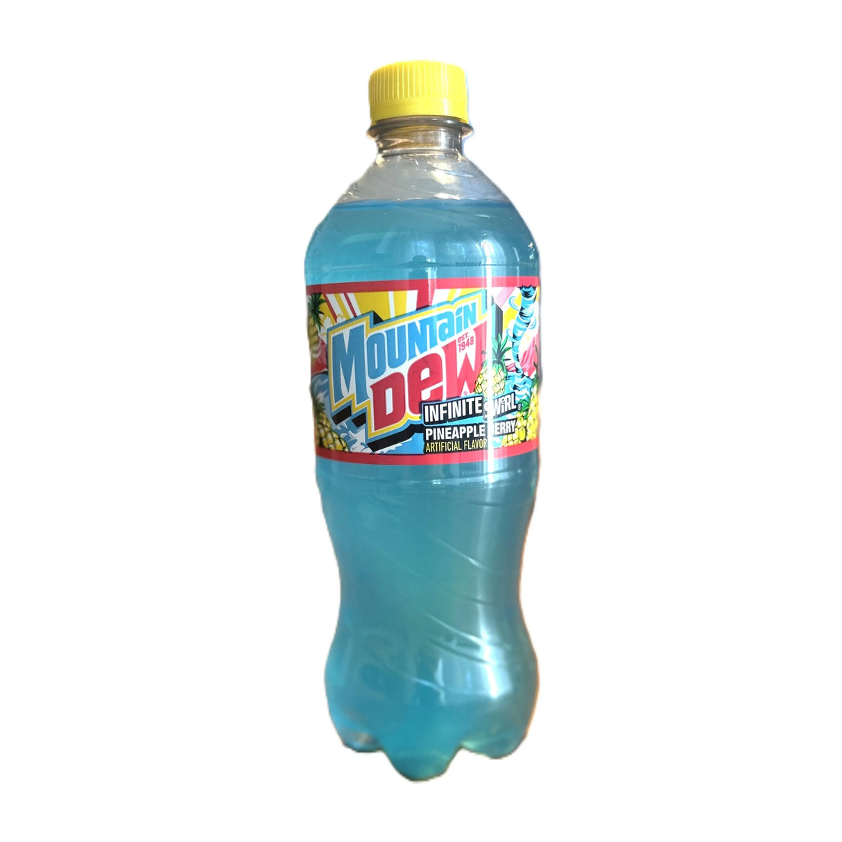 Mountain Dew Infinite Swirl – Pineapple Berry Soda 20 oz Bottle (US Exclusive) Yum At Hart