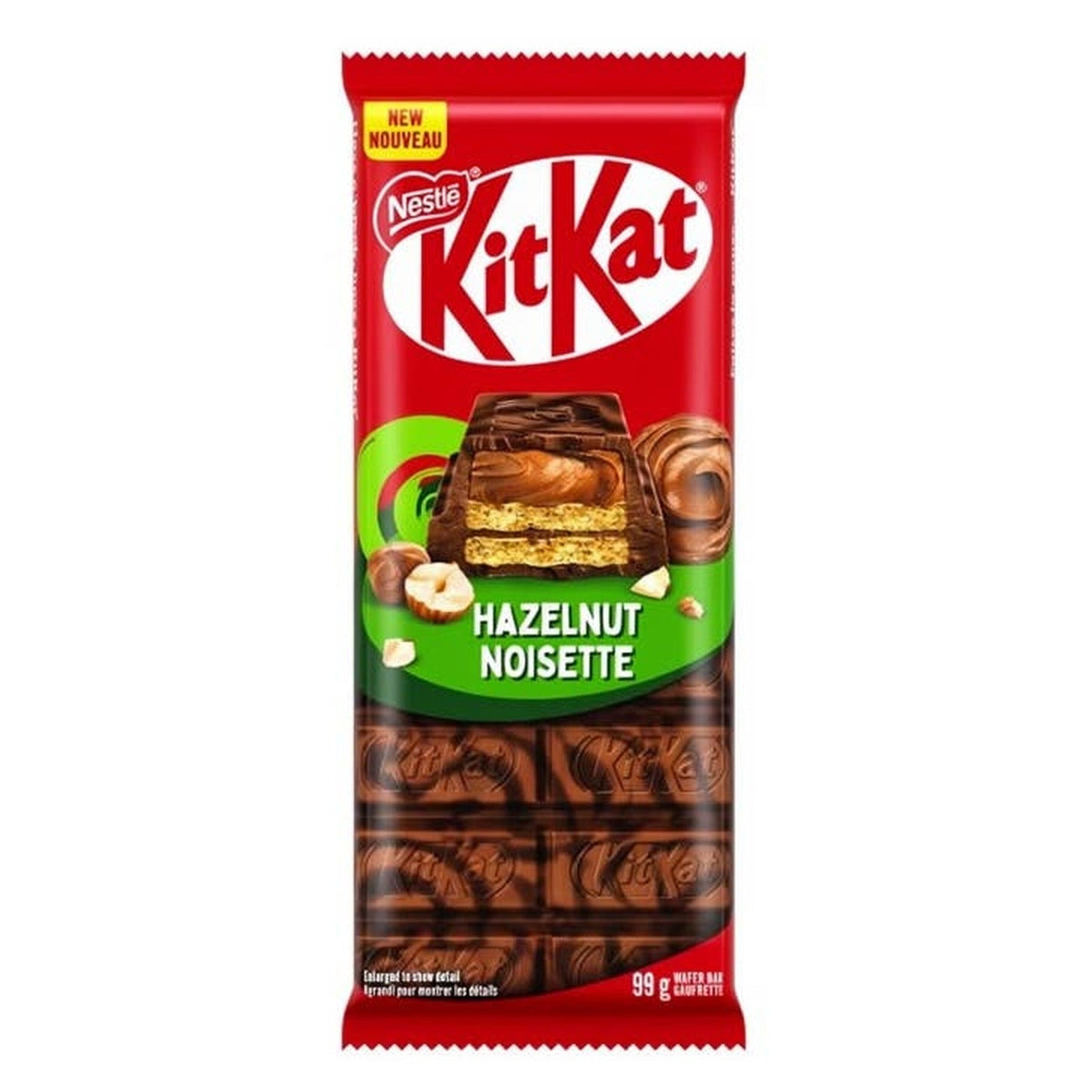 Nestle Kit Kat Hazelnut Crunch wafer bar 99g from Canada - front - Yum At Hart