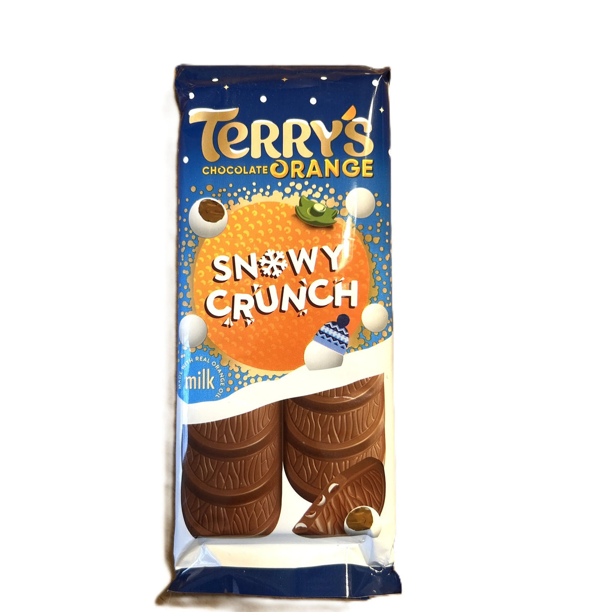 Terry’s Chocolate Orange Snowy Crunch – Limited Edition Milk Chocolate with Crispy Citrus Bits (UK) Yum At Hart