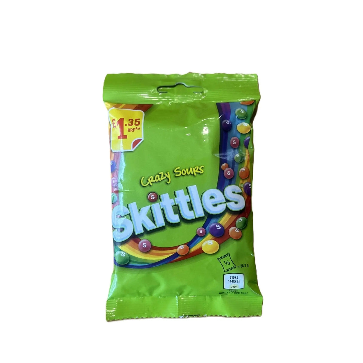 Skittles Crazy Sour Bag 109g (UK) - Yum At Hart