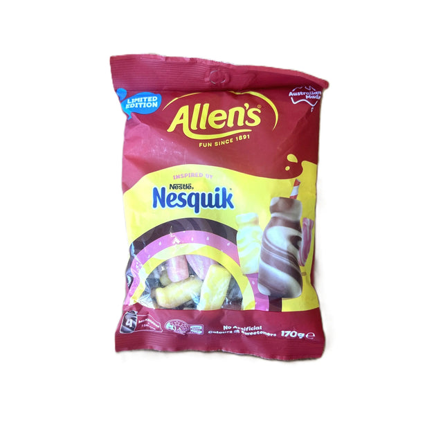 Allen’s Nesquik Lollies Limited Edition – Australian Milkshake Candy Mix (Australia) Yum At Hart