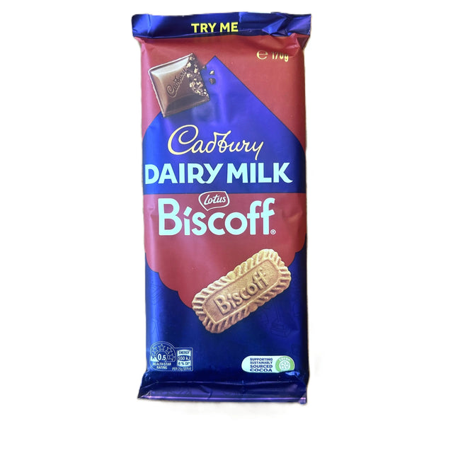 Cadbury Dairy Milk Biscoff 170g – Extra Large Chocolate Bar with Lotus Biscoff (Australia) Yum At Hart
