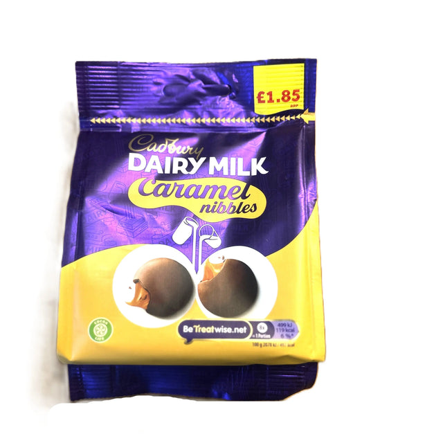Cadbury Dairy Milk Caramel Nibbles – UK Milk Chocolate with Oozy Caramel Filling (UK) Yum At Hart