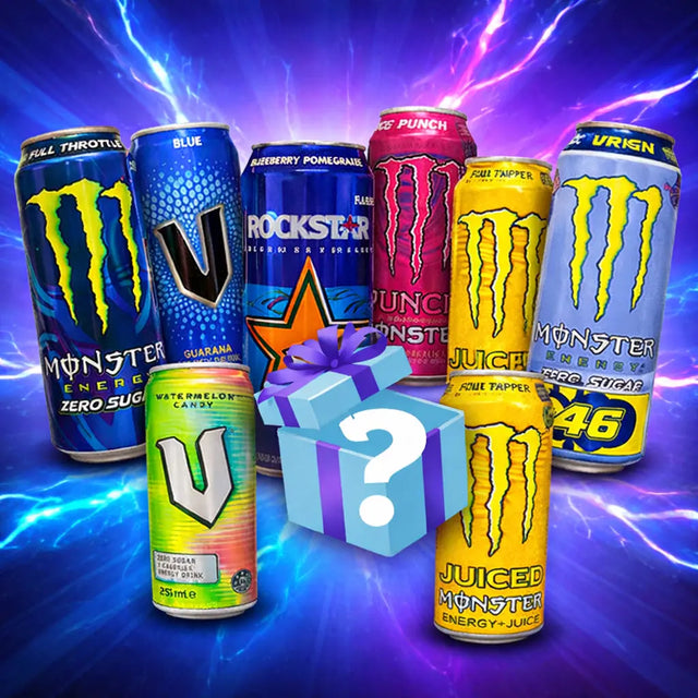Energy Drink Mystery Bundle – Random Assortment of Imported & Limited Edition Energy Drinks Yum At Hart