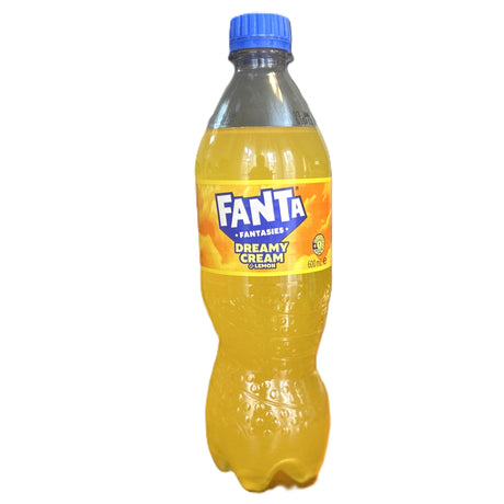 Fanta Fantasies Dreamy Cream & Lemon Soda – 600mL Bottle (Australia) Fanta