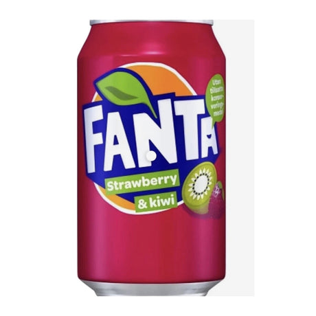 Fanta Strawberry & Kiwi – Fruity Soft Drink 330mL (Denmark) Yum At Hart