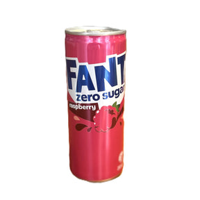 Fanta Zero Sugar Raspberry Soda – Australian 250mL Slim Can (Australia) Fanta