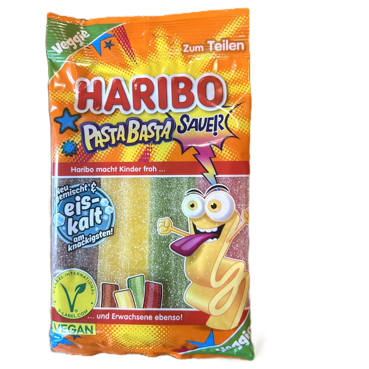 Haribo Pasta Basta Sauer – Vegan German Sour Candy Belts (Germany) Yum At Hart