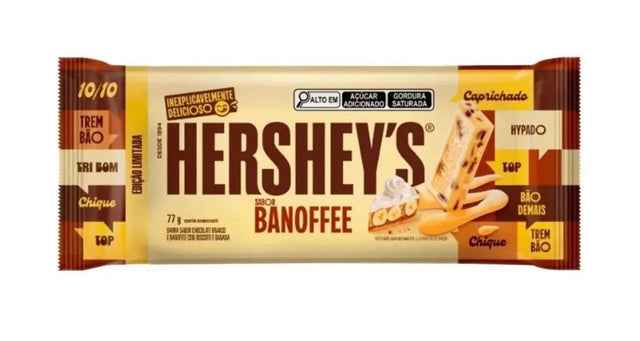 Hershey’s Banoffee White Chocolate Bar – Banana Toffee Biscuit Chocolate (Brazil) Yum At Hart