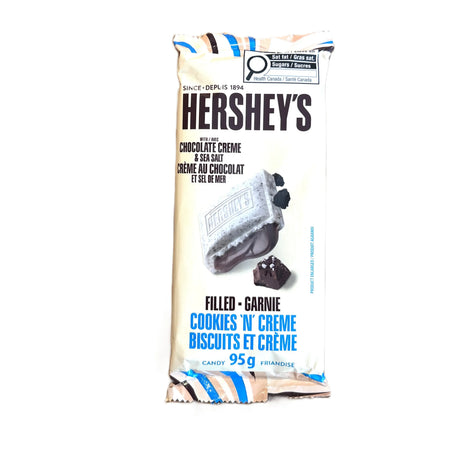 Hershey’s Cookies ‘N’ Creme Chocolate Creme & Sea Salt Filled Chocolate Bar (Canada) Yum At Hart