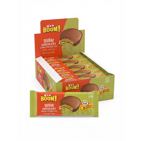 It's a BOOM! Dubai Caramel Kunafa Pistachio Cups display box