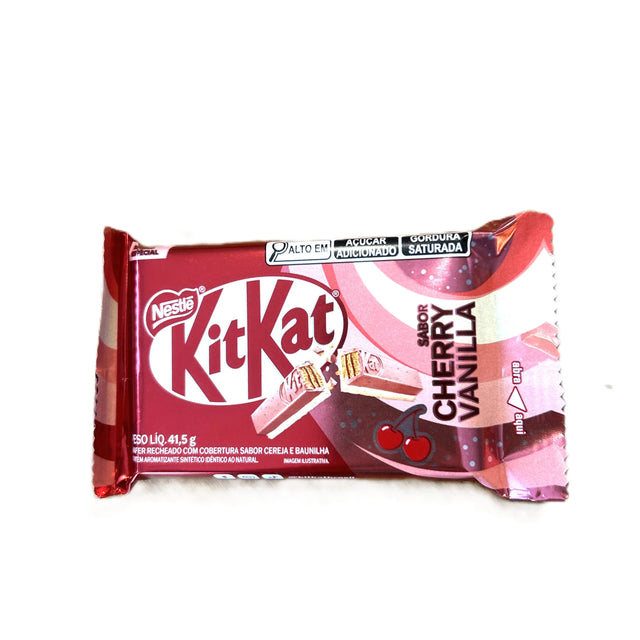 KitKat Cherry Vanilla – Brazilian KitKat Cherry Vanilla Chocolate Bar (Brazil) Yum At Hart