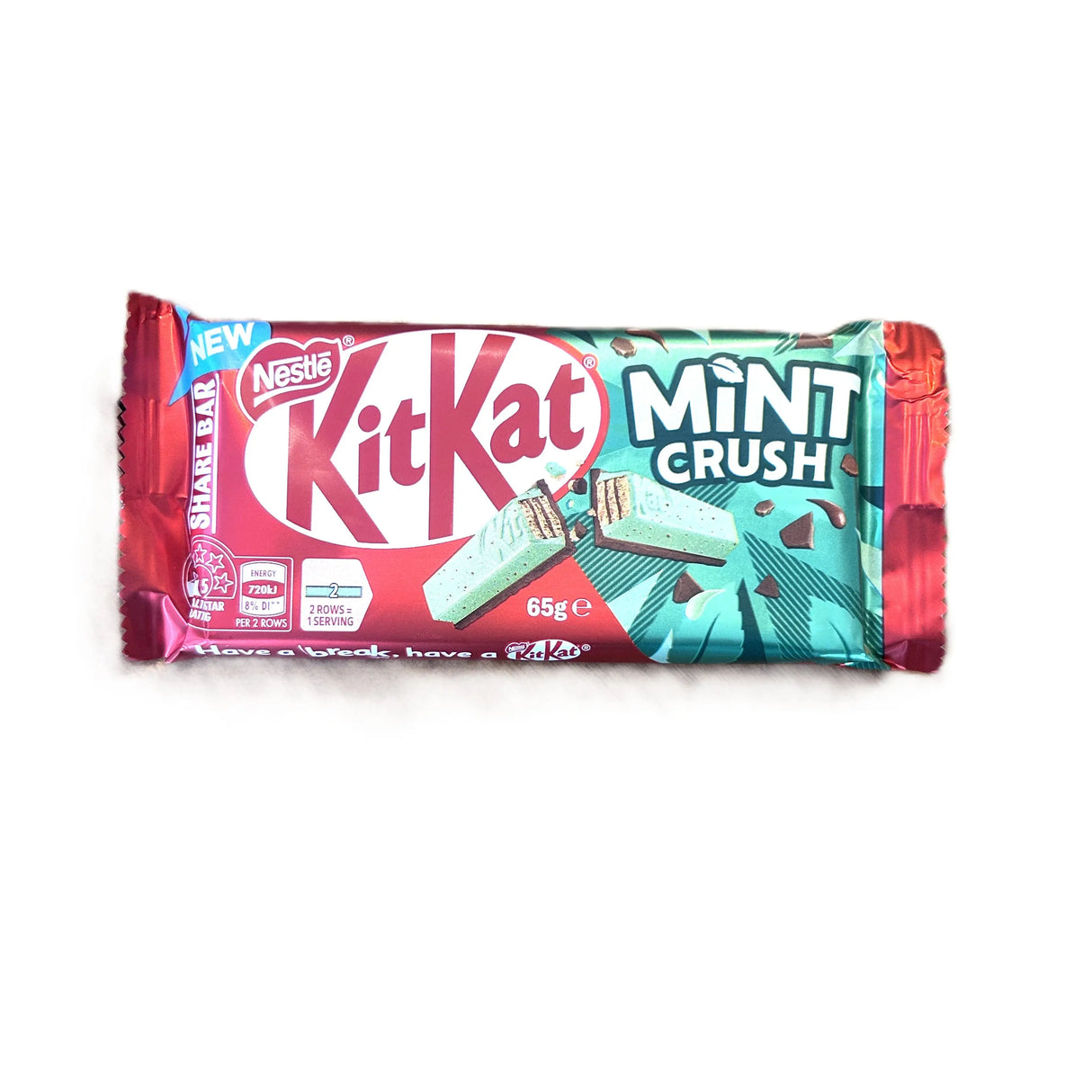 KitKat Mint Crush Chocolate Wafer Bar 65g –  (Australia) Best By 28-February-2026 Yum At Hart