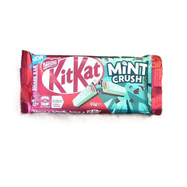 KitKat Mint Crush Chocolate Wafer Bar 65g –  (Australia) Best By 28-February-2026 Yum At Hart