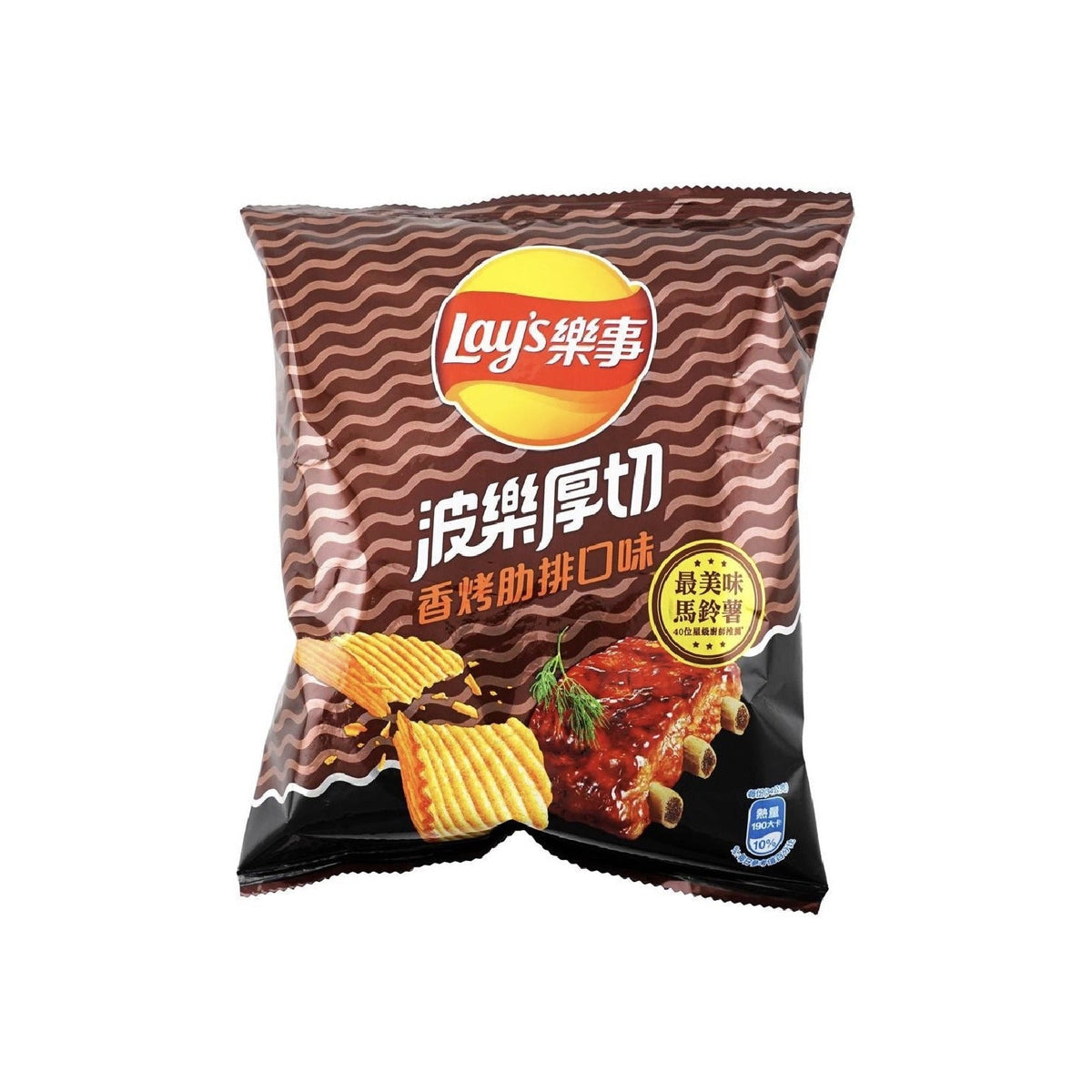 Lay's Bole Thick Cut Grilled Ribs Potato Chips 34g (Taiwan) Lay's