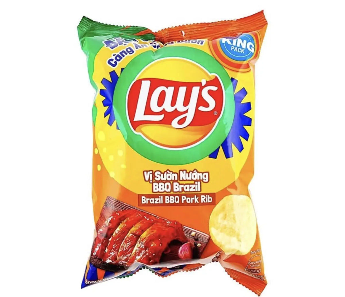 Lays Sticky Ribs Lay’s Brazil BBQ Pork Rib Potato Chips – Brazilian Style BBQ Lay’s (Vi ...
