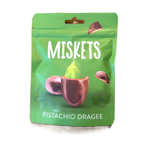 Miskets Pistachio Dragée Chocolate 100g – Milk Chocolate Covered Pistachios (Turkey) Yum At Hart