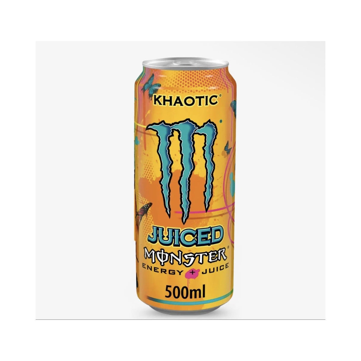 Monster Juiced Khaotic energy drink 500mL can from Sweden - front - Yum At Hart