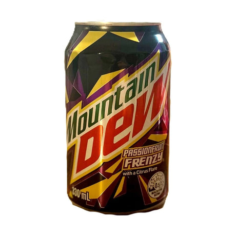Mountain Dew Passionfruit Frenzy – Tropical Passionfruit Flavored Soda 330mL Can (New Zealand) Yum At Hart