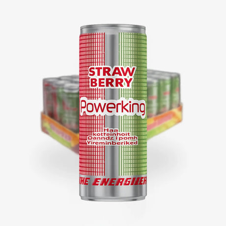 Powerking Strawberry Energy Drink  (Sweden) Nordic Refreshment