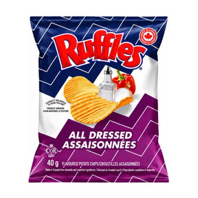 Ruffles All Dressed Potato Chips 40g bag (Canada) - front