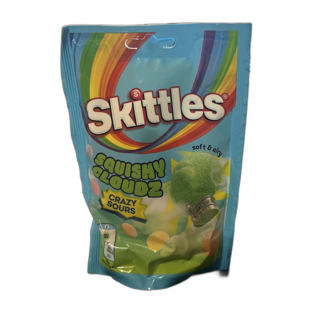 Skittles Squishy Cloudz Crazy Sours 94g pouch (UK) - Yum At Hart