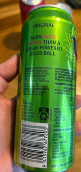 V Energy Drink Original nutrition and ingredients label