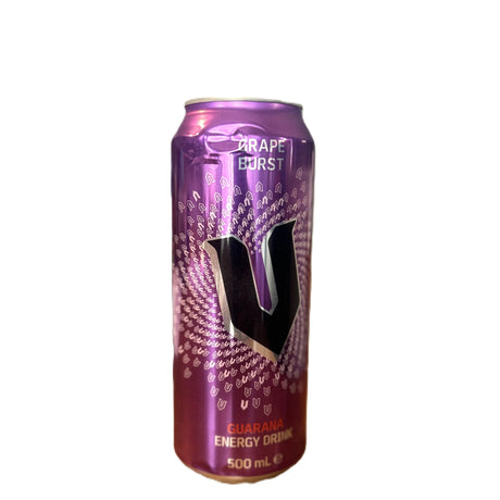 V Energy Grape Burst 500mL– Uber Grape Flavored Guarana Energy Drink (Australia) Yum At Hart