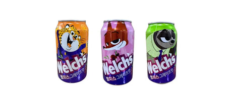 Welch’s Soda Assorted Character Cans – Zero Sugar Korean Grape Soda Import (South Korea) Yum At Hart