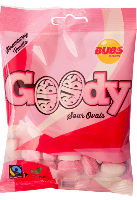 Bubs Godis Strawberry with Vanilla Sour Ovals 90g (Sweden) - Yum At Hart