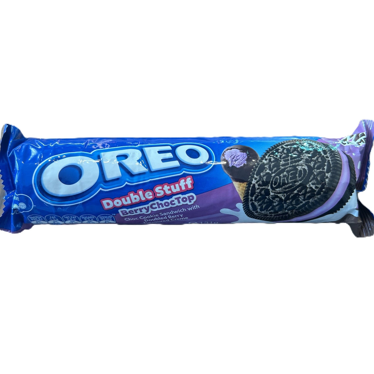 Oreo Double Stuff Berry Choc Top Cookie Sandwich 131g (Australia) - Yum At Hart