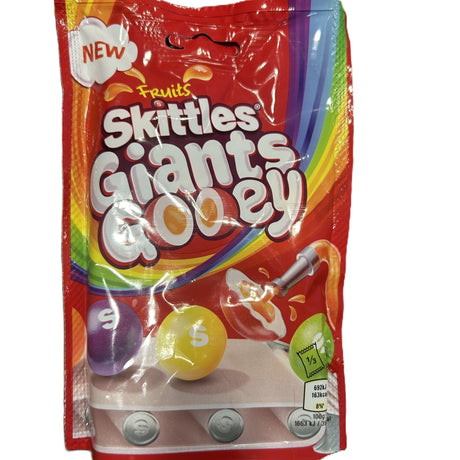 Skittles Giants Gooey Sweets Fruits Treat Bag PMP 109g (UK) - Yum At Hart