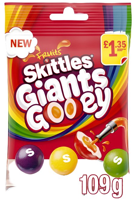 Skittles Giants Gooey Sweets Fruits Treat Bag PMP 109g (UK) - Yum At Hart